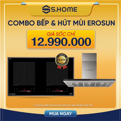 Combo Bếp & Hút mùi Eurosun giá chỉ 12.990k