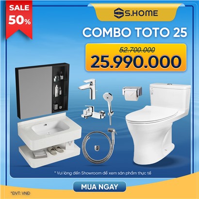 Combo Phòng Tắm Hiện Đại TOTO có tủ lavabo