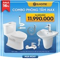 Combo thiết bị vệ sinh Inax giá chỉ 11990k