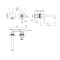 Vòi lavabo âm tường Demuhler MLA616010BG hiện đại