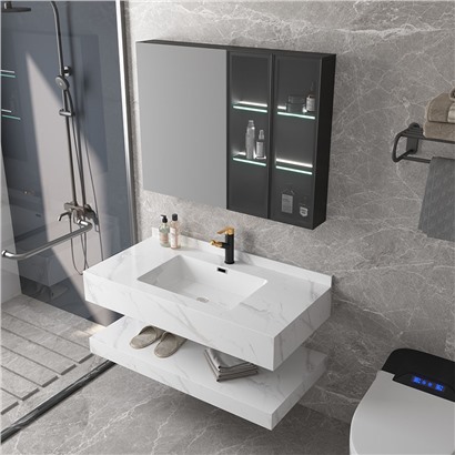 Tủ lavabo kèm tủ gương MORRIS MR6636-100BC