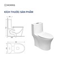 Bồn cầu đặt sàn Morris MR388831 tiện nghi