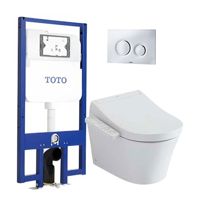 Bồn Cầu TOTO CW553/TCF33320GAA/WH172A/MB174P#SS Nắp Điện Tử Treo Tường