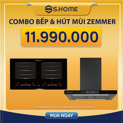Combo bếp & hút mùi & bộ nồi ZEMMER giá sốc chỉ 11.990.000Đ