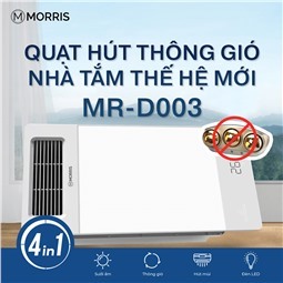 Quạt Hút Mùi Thông Gió Nhà Tắm Morris MR-D003 Quạt Hút Mùi Thông Gió Nhà Tắm Morris MR-D003