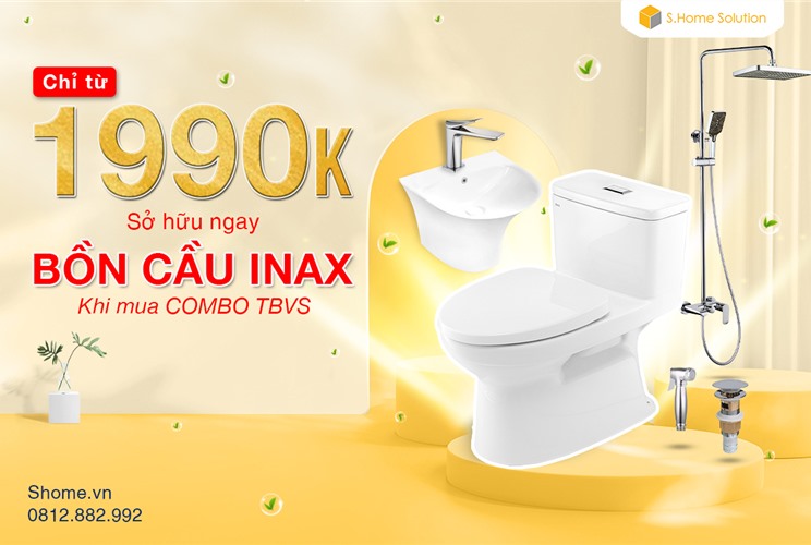 Bồn cầu Inax chỉ 1.990k khi mua cùng Combo TBVS Bồn cầu Inax chỉ 1.990k khi mua cùng Combo TBVS