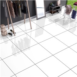 Gạch ốp lát Khushi Plain White IN1-1206G, Glossy, 100x100