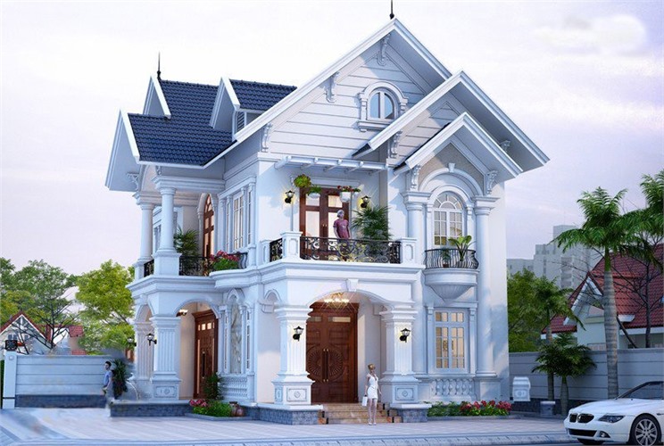 Mẫu biệt thự tân cổ điển 2 tầng 1 tỷ đẹp, sang trọng Mẫu biệt thự tân cổ điển 2 tầng 1 tỷ đẹp, sang trọng