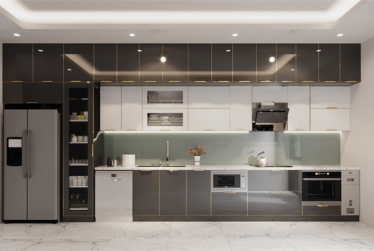 20+ mẫu tủ bếp inox cánh kính đẹp, xu hướng hiện nay
